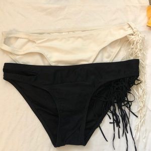 two topshop tassel cut out bikinis